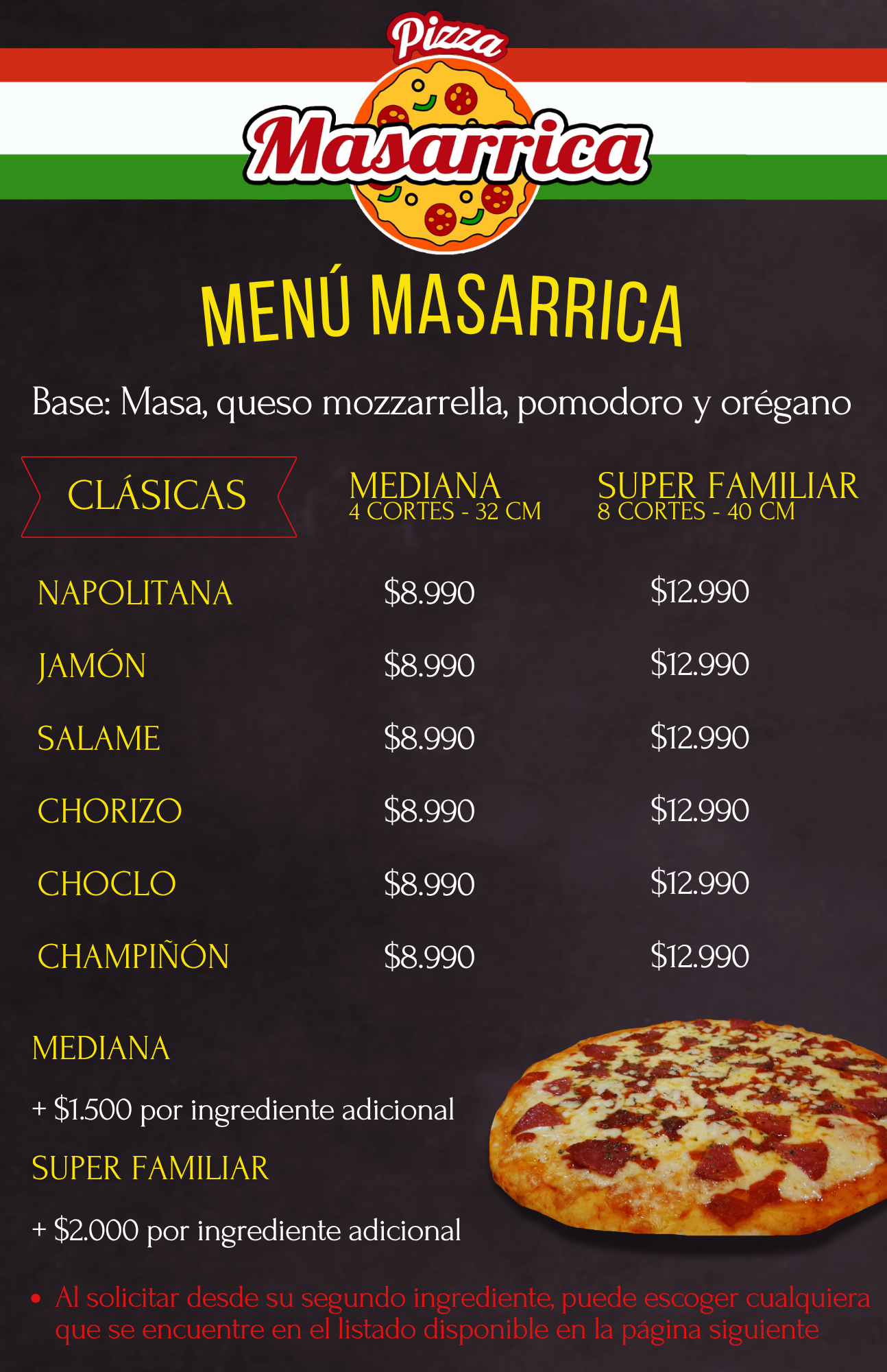 Menú de Masarrica - Página 1